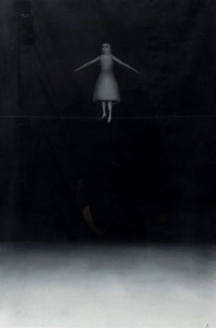 Artwork by José Legaspi, Tight Rope II, Made of pastel on paper