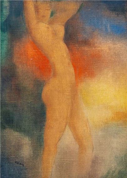 Standing female nude by Toon Kelder
