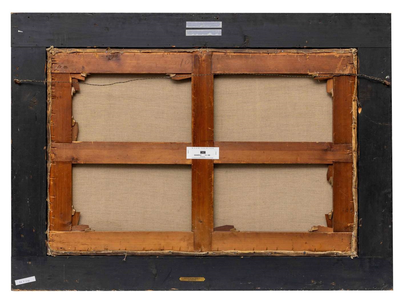 Artwork by Willem de Heusch, Italian landscape with peasants and donkeys, Made of oil on canvas