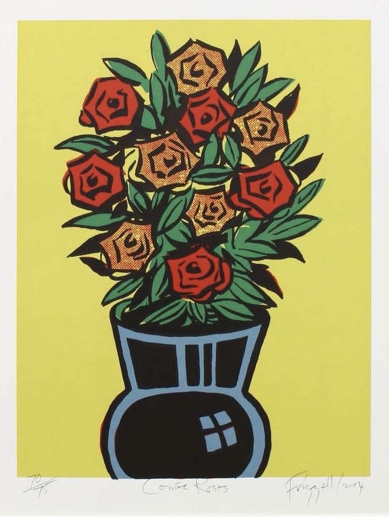 Dick Frizzell | Comic Roses (2004) | MutualArt