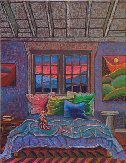 Sunrise Bedroom with Tabby Cat by JJ Manford, Executed in 2022