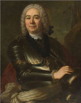 Simon DEQUOY (? 1655-Paris 1764) Portrait of a Senior Officer Wearing the Maltese Cross Original canvas - Simon Dequoy
