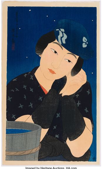 Woman from Ōshima Island (Shima no Onna), from the series Twelve Images of Modern Beauties (Shin bijin juni sugata) by Shinsui Ito