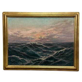 Gunter Boehme Seascape Coastal Scene Oil on Canvas - Gunter Boehme