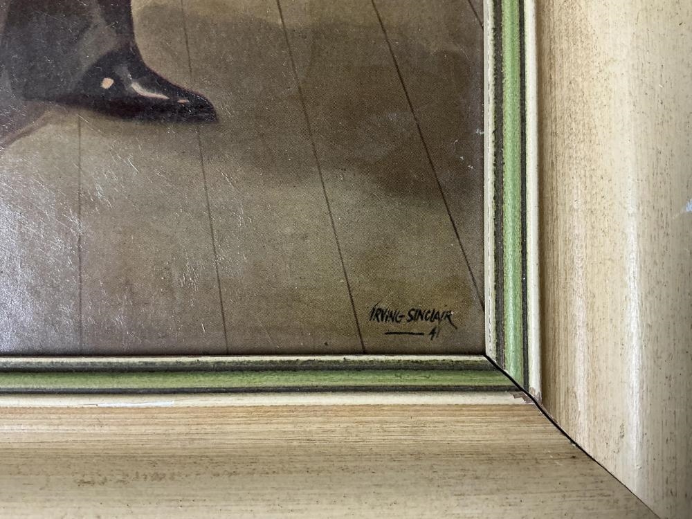 Artwork by Irving Sinclair, Framed Portrait of Franklin D. Roosevelt, Made of oil