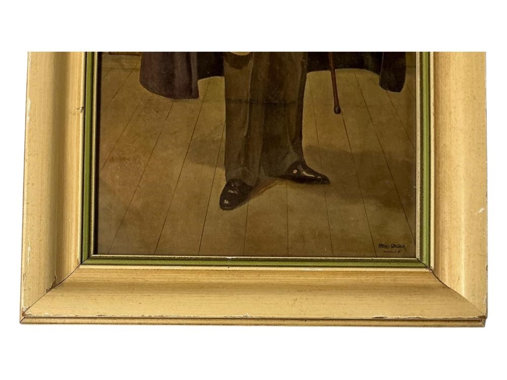 Artwork by Irving Sinclair, Framed Portrait of Franklin D. Roosevelt, Made of oil