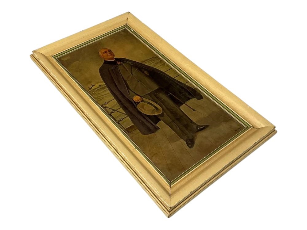 Artwork by Irving Sinclair, Framed Portrait of Franklin D. Roosevelt, Made of oil