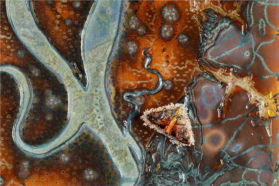 Rachel Wright: Cryptic Under Wing: Glass and Mixed Media - Mobile Museum of Art