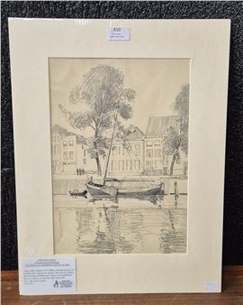 Dutch canal scene - Oswald Partridge Milne