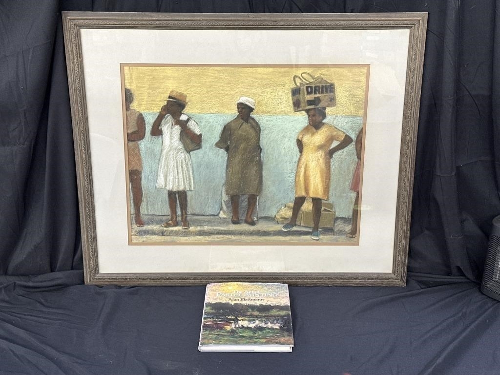 Artwork by Alan Flattmann, Framed signed Alan Flattmann (1940-), "Drive, Made of pastel on paper
