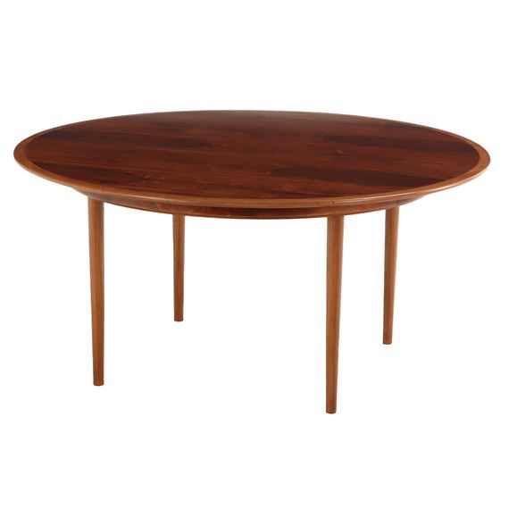 Charles Johnson Payne | Large round rosewood Danish style dining table ...