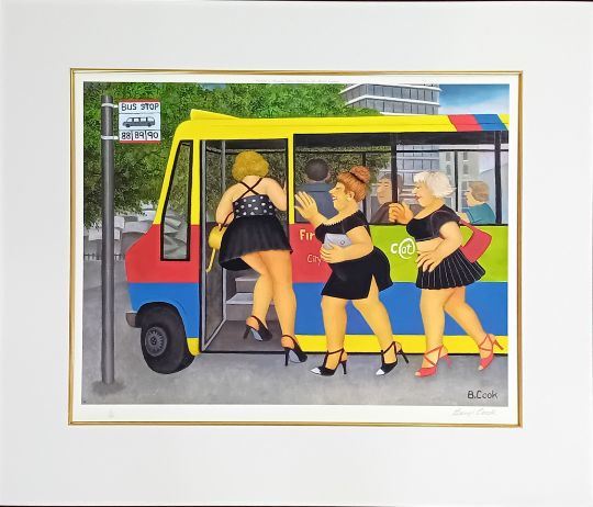Beryl Cook | Bus Stop | MutualArt