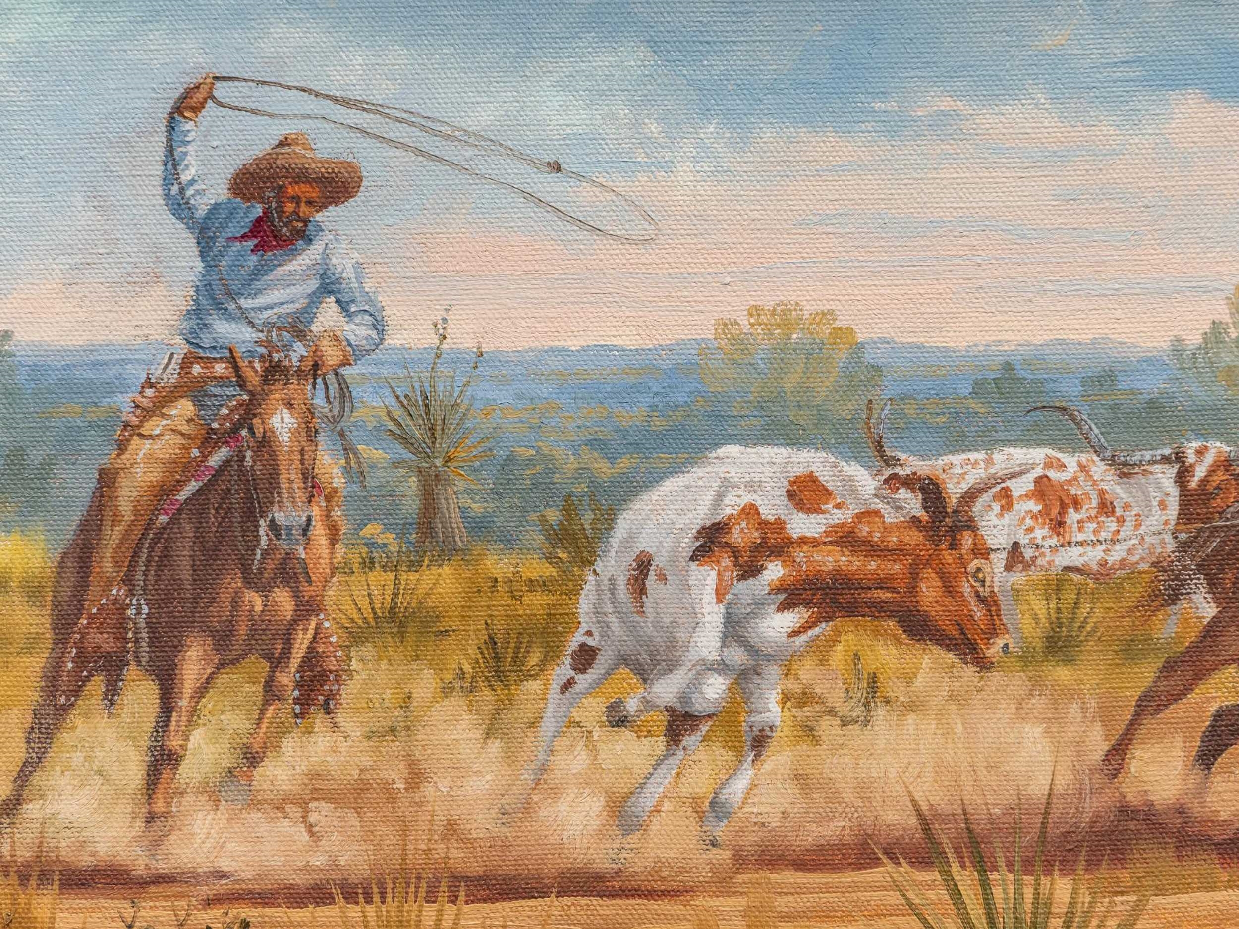 Roger Iker | Roping Cattle | MutualArt