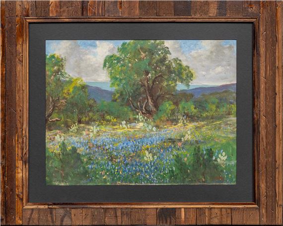 Bluebonnets and Oaks by Carl Thomas Hoppe