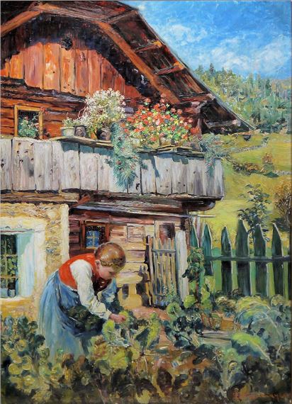 Alpenländisches Bauernhaus und Garten - Franz Kienmayer