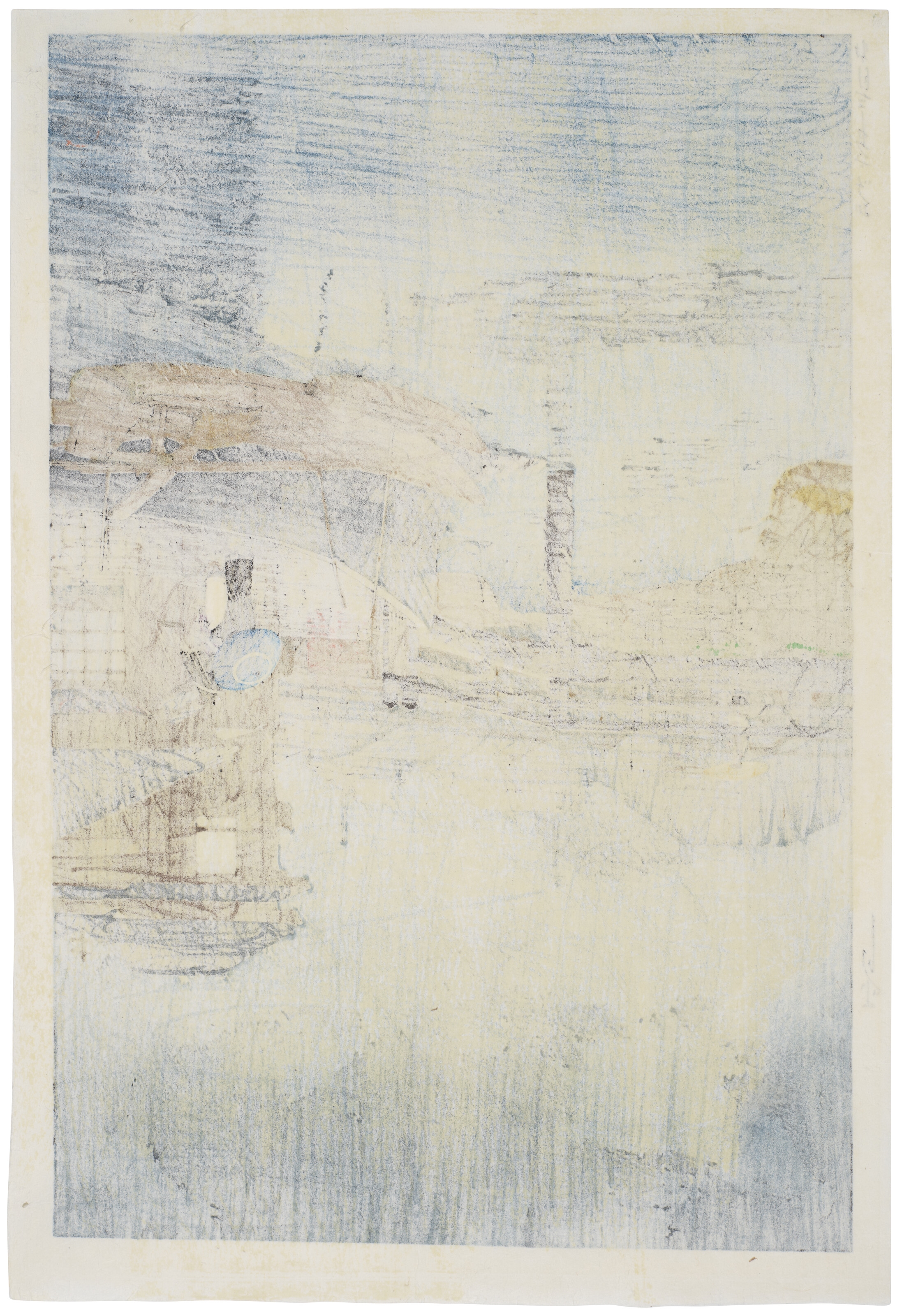 Artwork by Hasui Kawase, Shinagawa, Made of Woodblock print