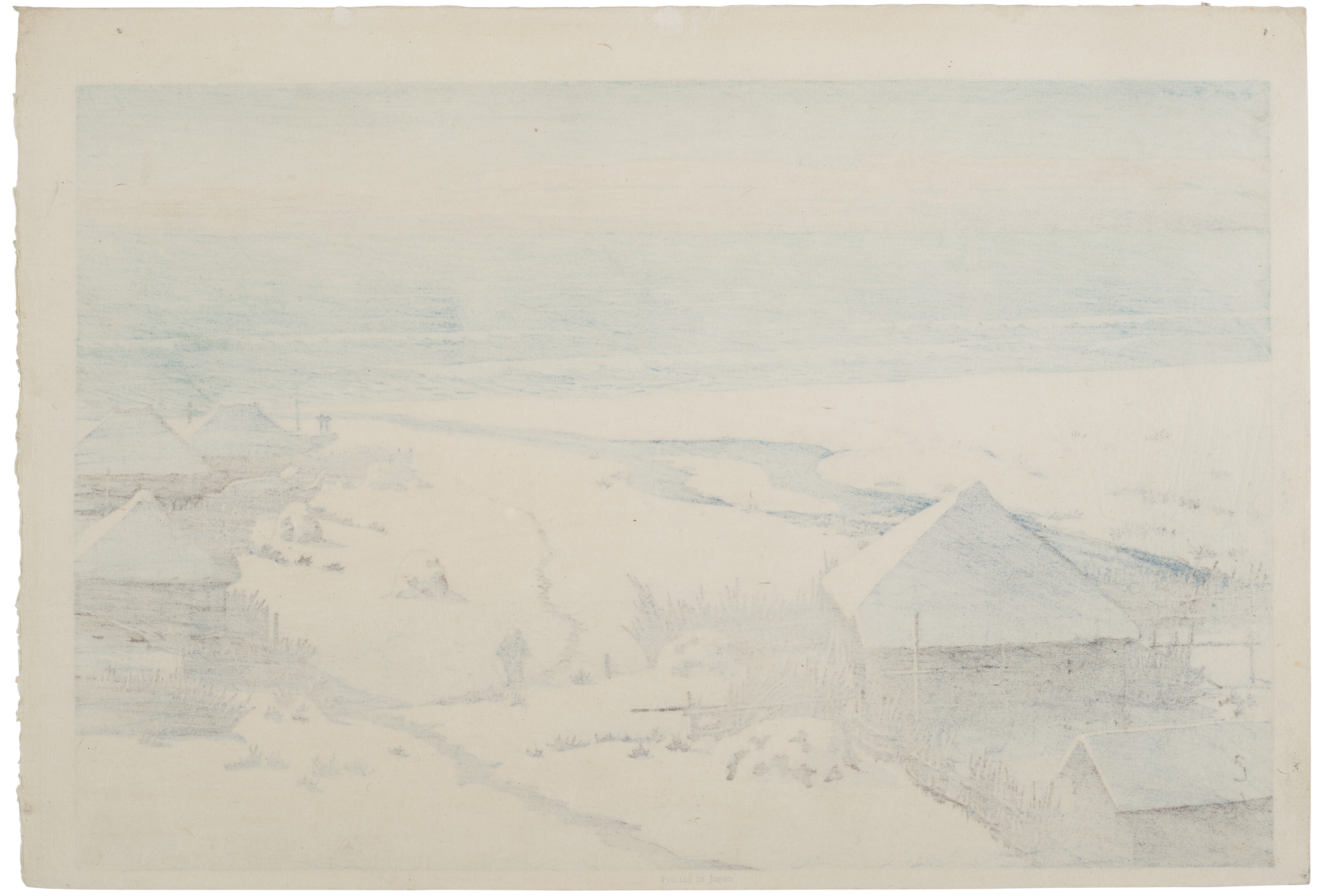 Artwork by Hasui Kawase, Chiba ken Onjuku (Onjuku, Chiba Prefecture, Made of Woodblock print