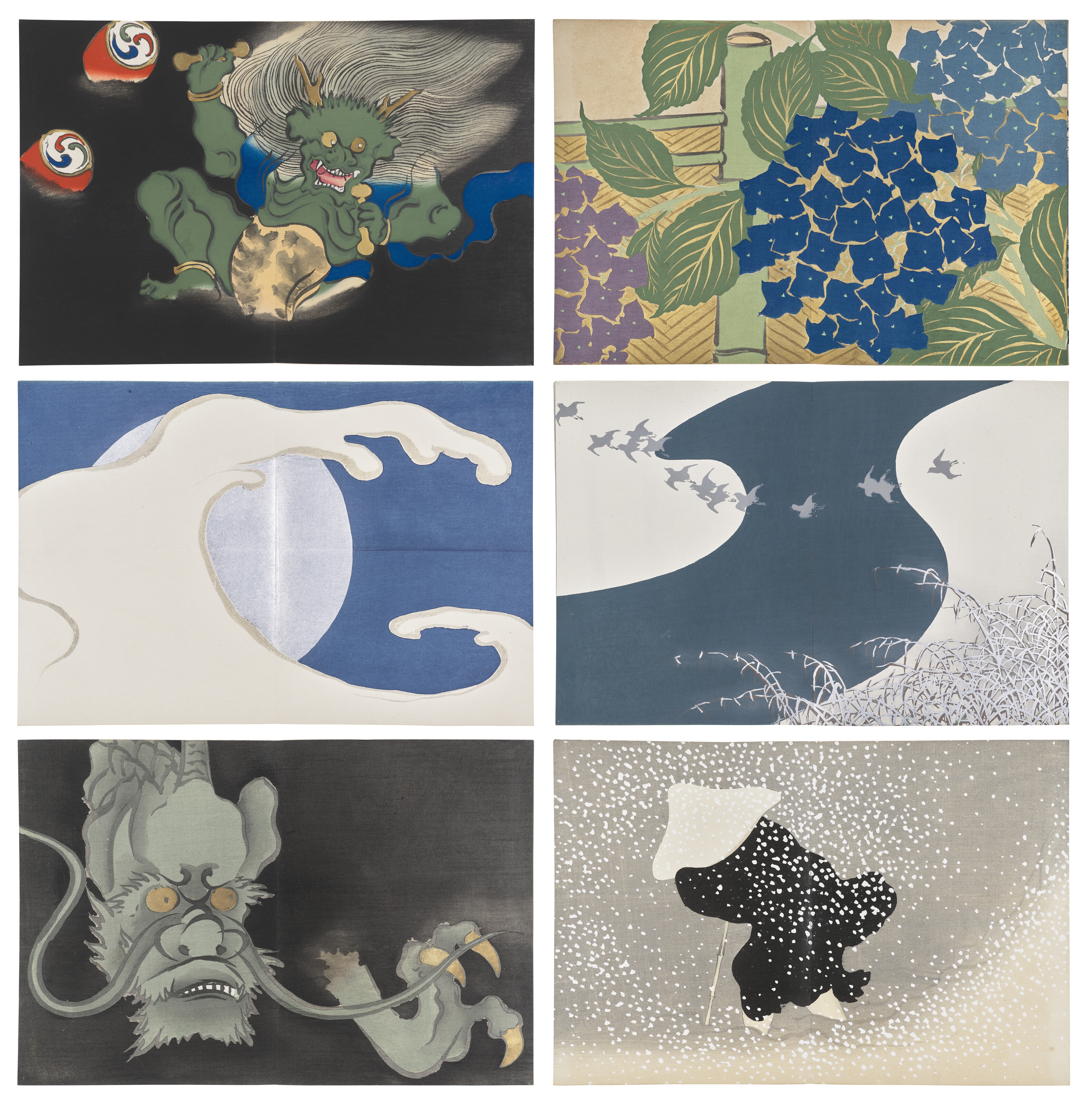 Artwork by Kamisaka Sekka, Momoyogusa (Flowers of a hundred worlds), Made of Woodblock-printed illustrated books