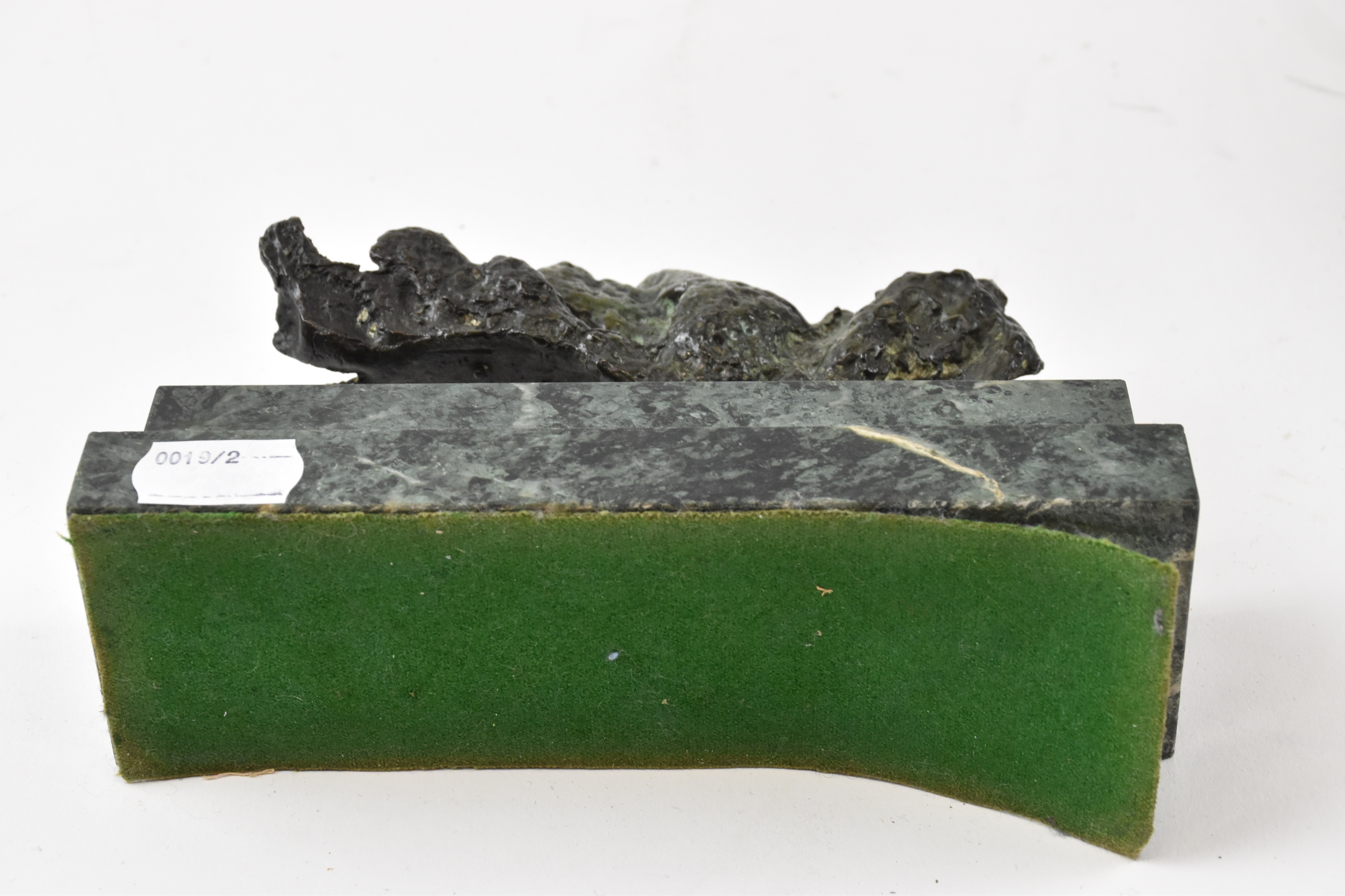 Green | raised on green marble plinth base | MutualArt