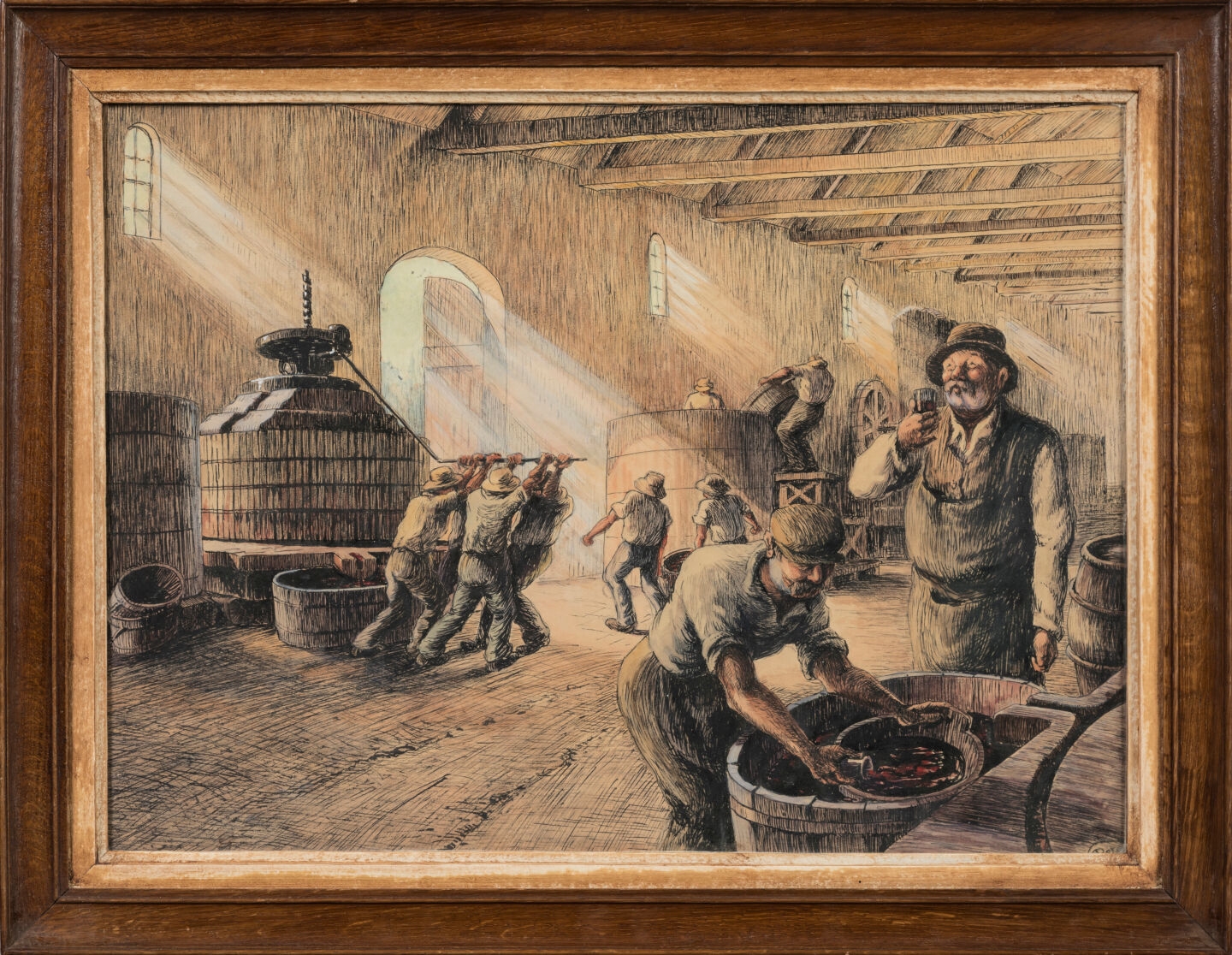 Abbé Georges Rety | Le pressage du raisin | MutualArt