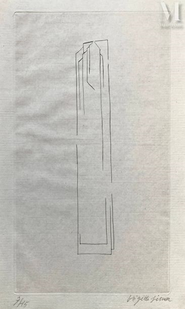 Artwork by Brigitte Simon, Ame une, Made of Drypoint on Japan paper