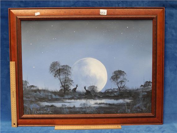 Wayne Clements | KANGAROO'S IN THE MOONLIGHT | MutualArt