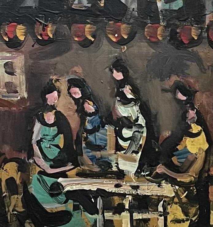 Artwork by Jacob Wexler, Women in a cafe, Made of Oil on canvas