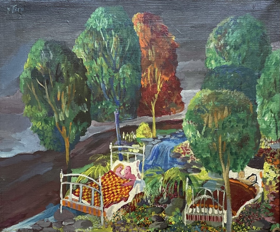 Artwork by David Meshulam, Love in nature, Made of Oil on canvas