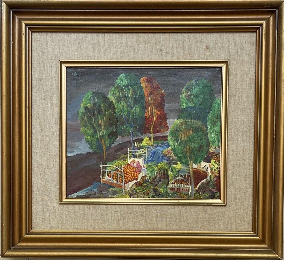 Artwork by David Meshulam, Love in nature, Made of Oil on canvas