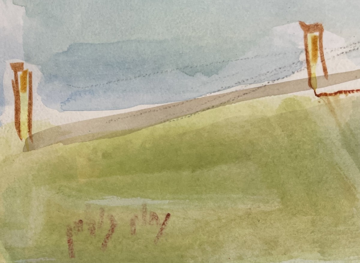 Artwork by Nahum Gutman, The Port of Jaffa, Made of Watercolor