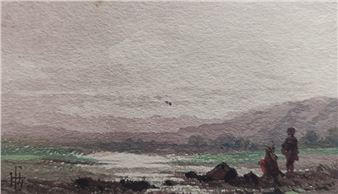 Paysage" - Wash - Ch.lambert