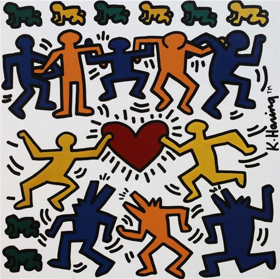 Keith Haring | Icons #3 Barking Dog (1990) | MutualArt