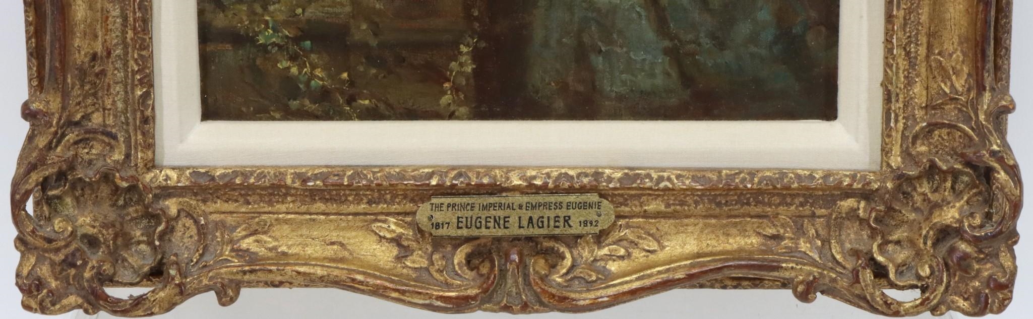 Artwork by Eugène Lagier, The Prince Imperial and Empress Eugenie, Made of Oil on canvas