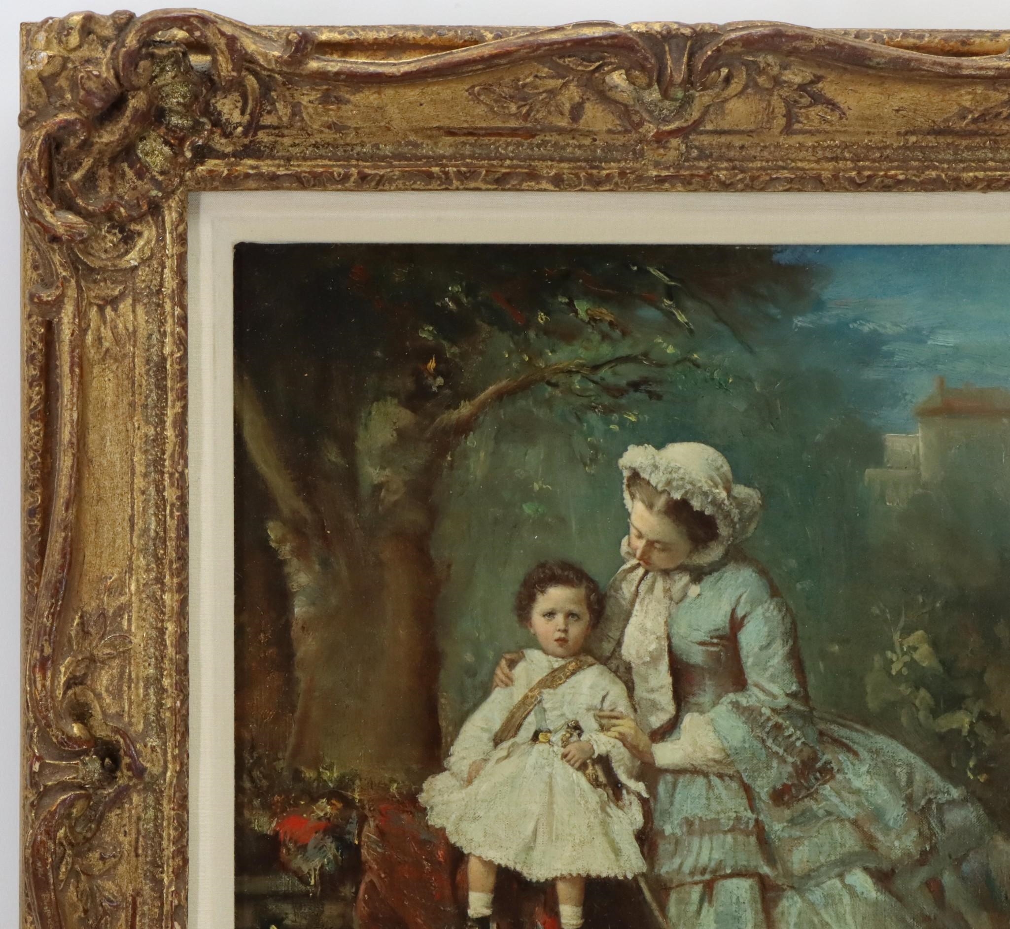 Artwork by Eugène Lagier, The Prince Imperial and Empress Eugenie, Made of Oil on canvas