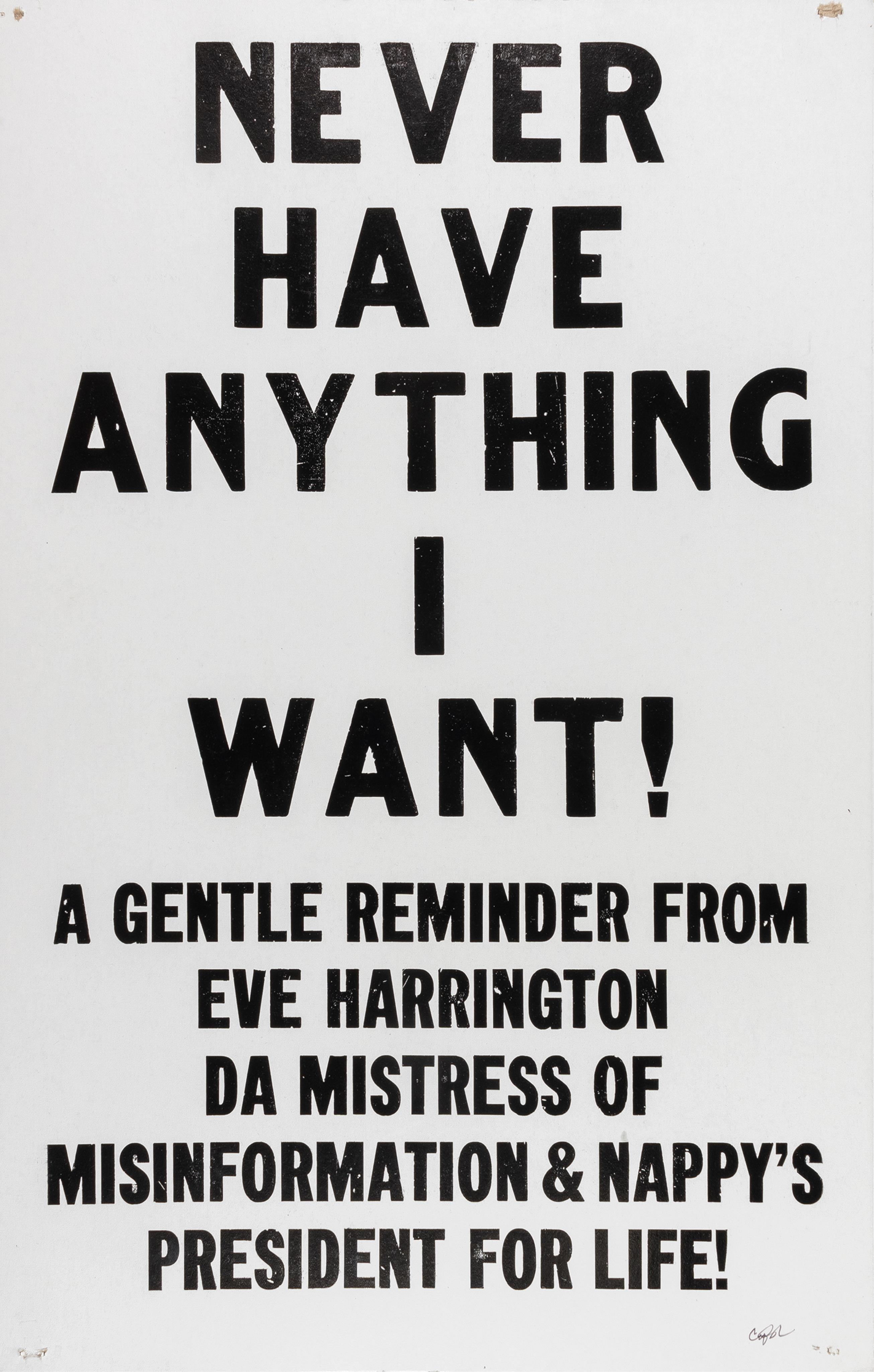 Artwork by Carl Pope, THE BAD AIR SMELLED OF ROSES, Made of Letterpress on heavy card