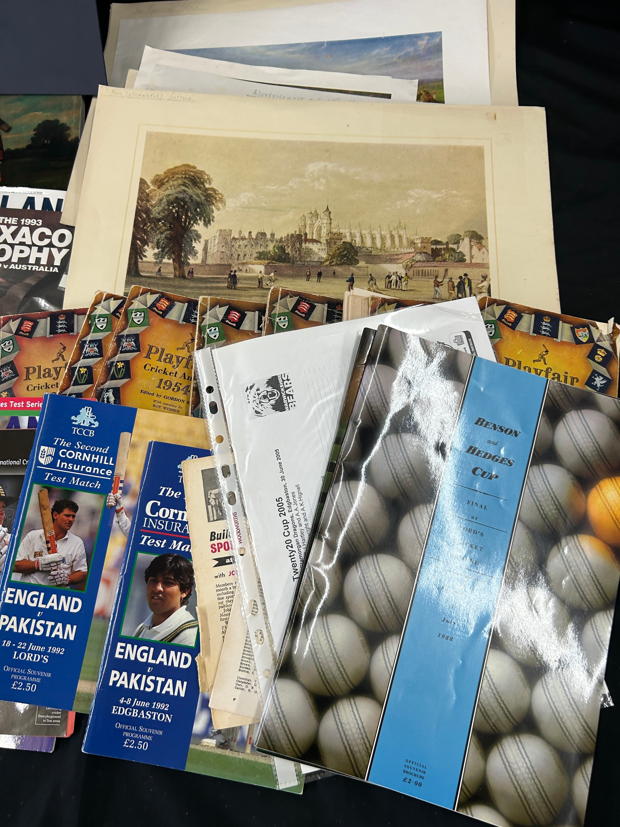 James | Vintage Cricket memorabilia to includes Playfair annuals. books ...