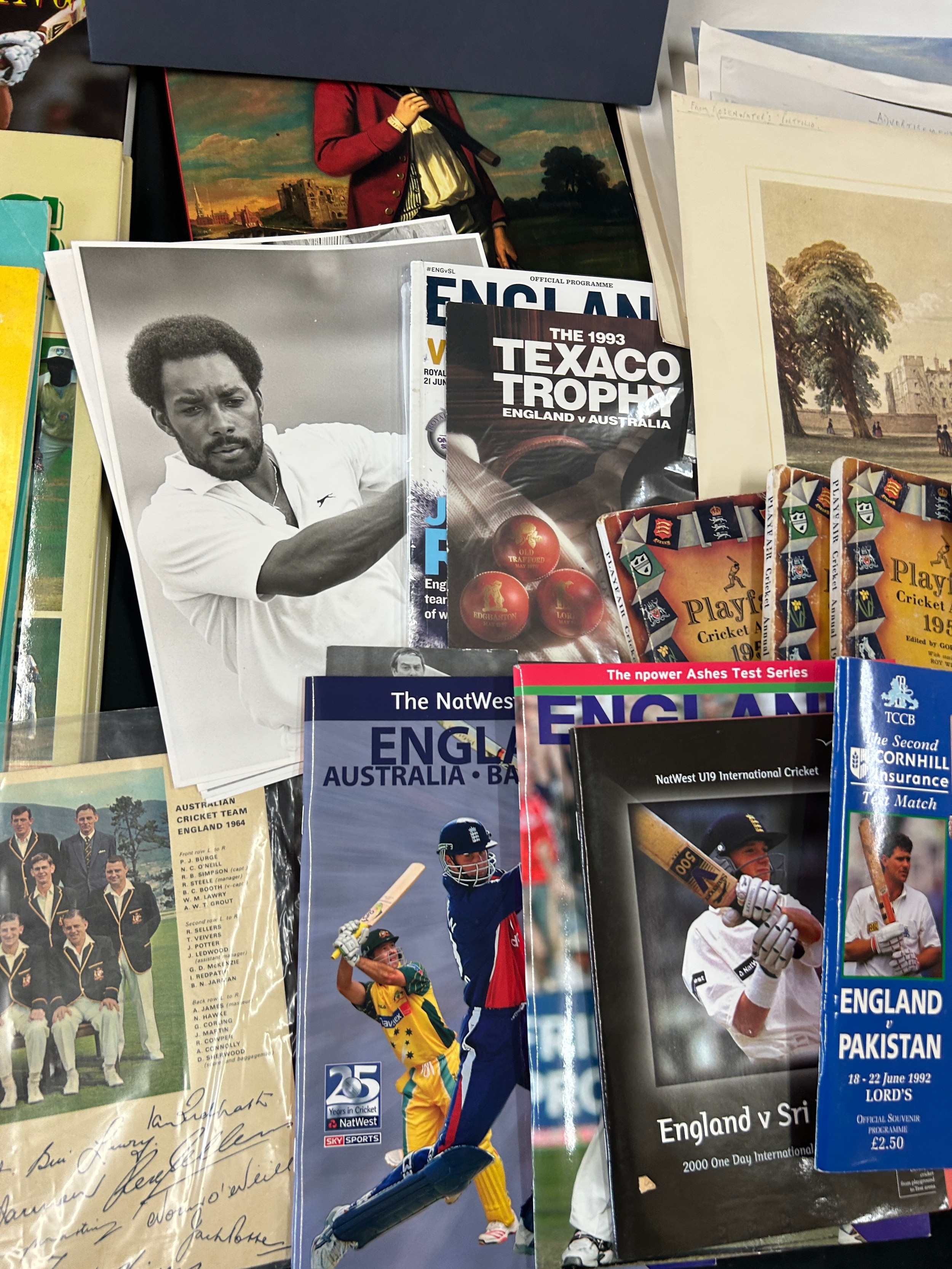 James | Vintage Cricket memorabilia to includes Playfair annuals. books ...