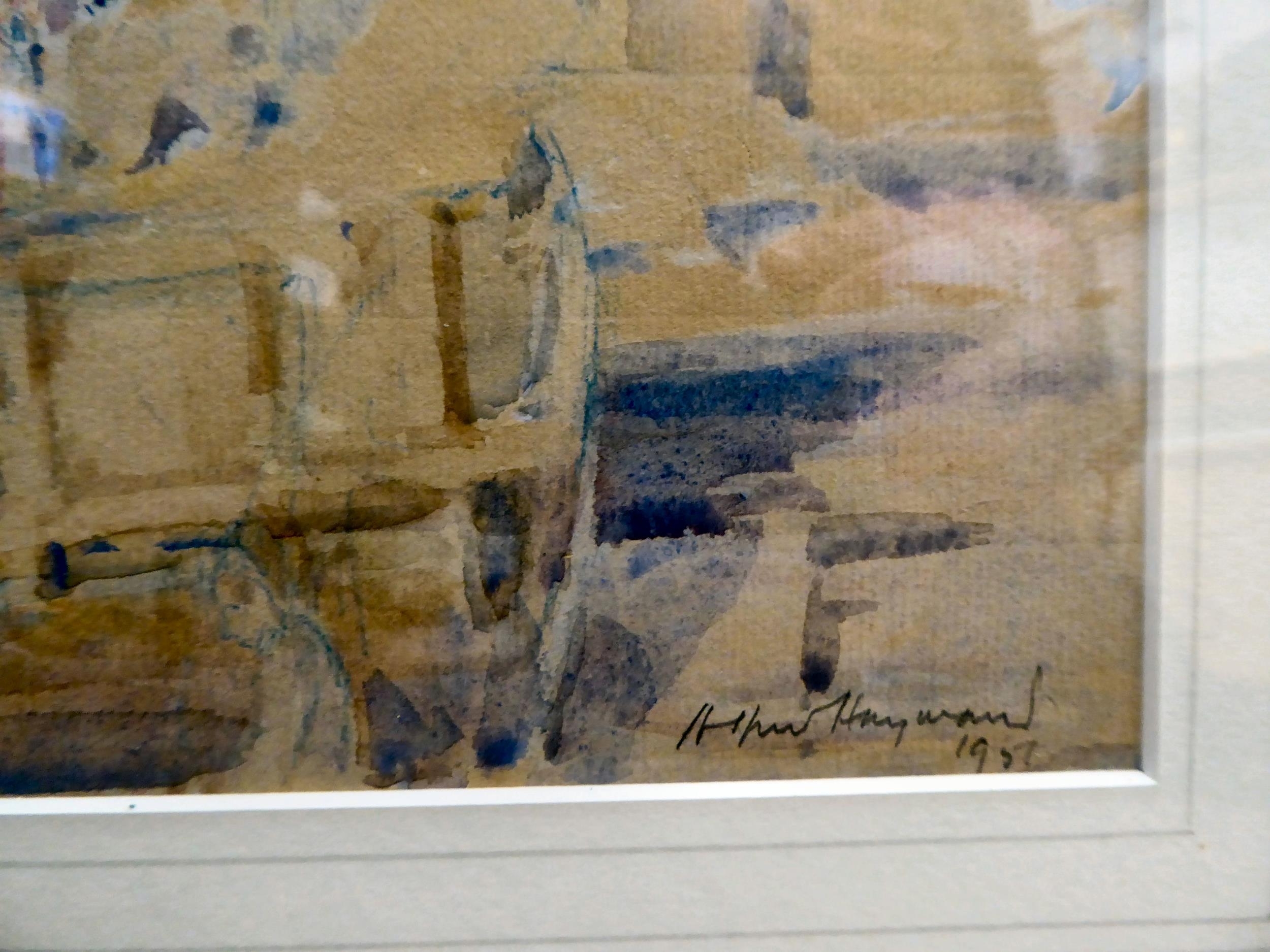 Artwork by Arthur Haywood, Afternoon at Beachy Head, Made of watercolour