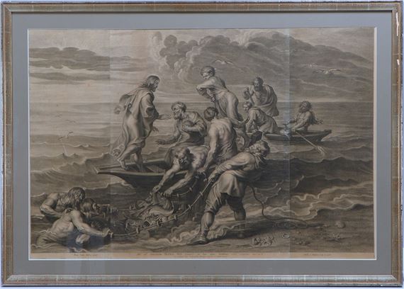 Der wundersame Fischzug by Peter Paul Rubens, Schelte Adamsz. Bolswert