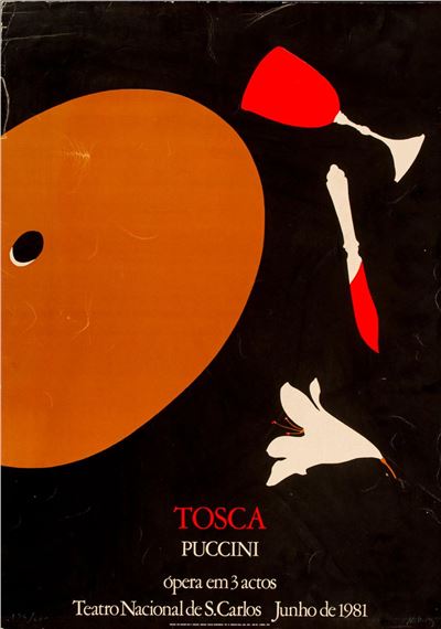 Cartaz para a ópera Tosca de G. Puccini