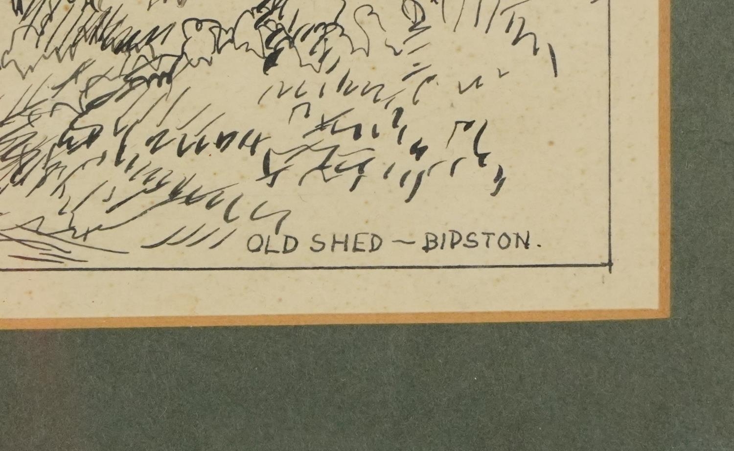 Artwork by John Bird, Old Shed, Made of pen and ink on paper