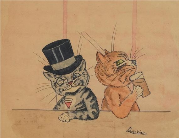 Drinks by Louis Wain, early 20th century