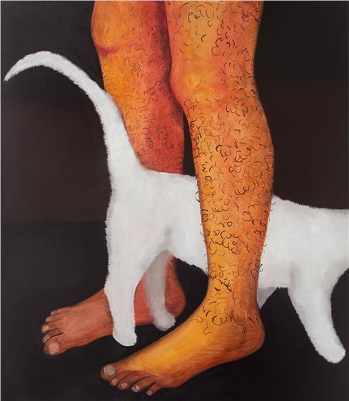 Mężczyzna z kotem, 2015 - Karolina Jabłońska