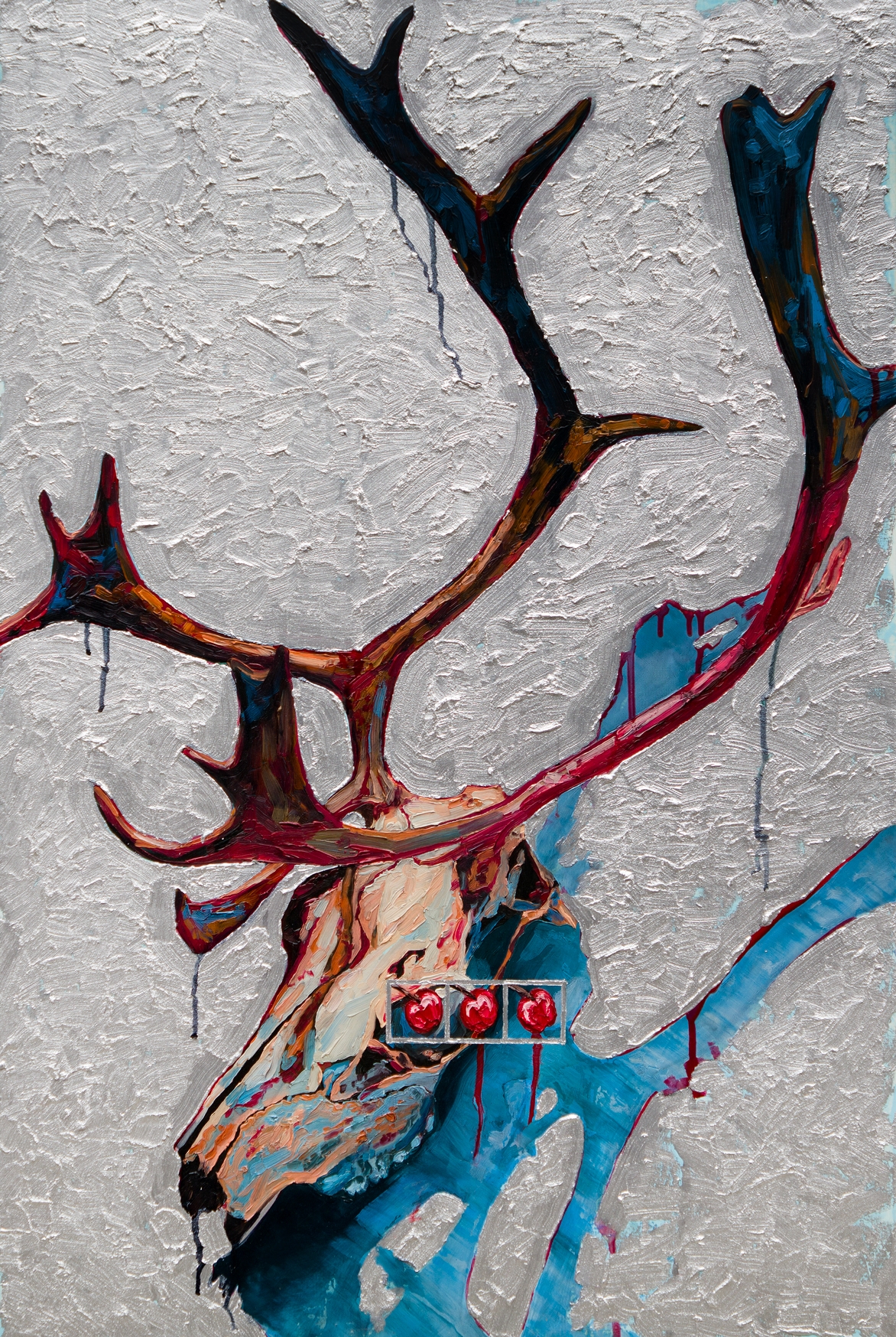 Artwork by Martin Bureau, Cerises sauvages, Made of Acrylic on canvas