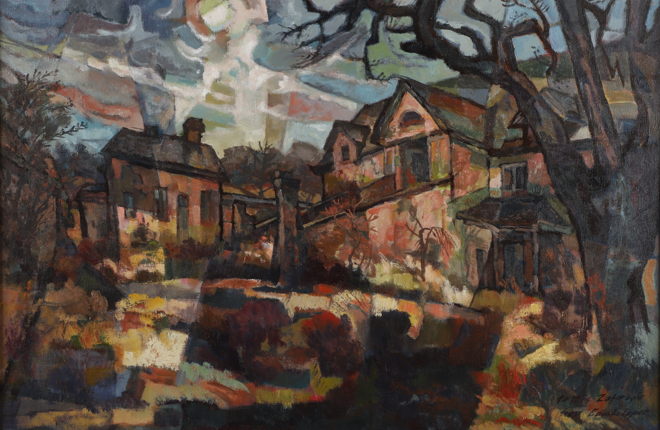 Artwork by Edward L. Loper, Edward Loper, Sr, Blue Ball Dairy Barn, Made of oil on canvas