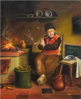 Man Smoking a Pipe - Pierre Leger