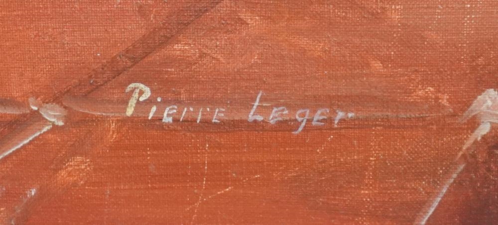 Artwork by Pierre Leger, Man Smoking a Pipe, Made of Oil on Canvas