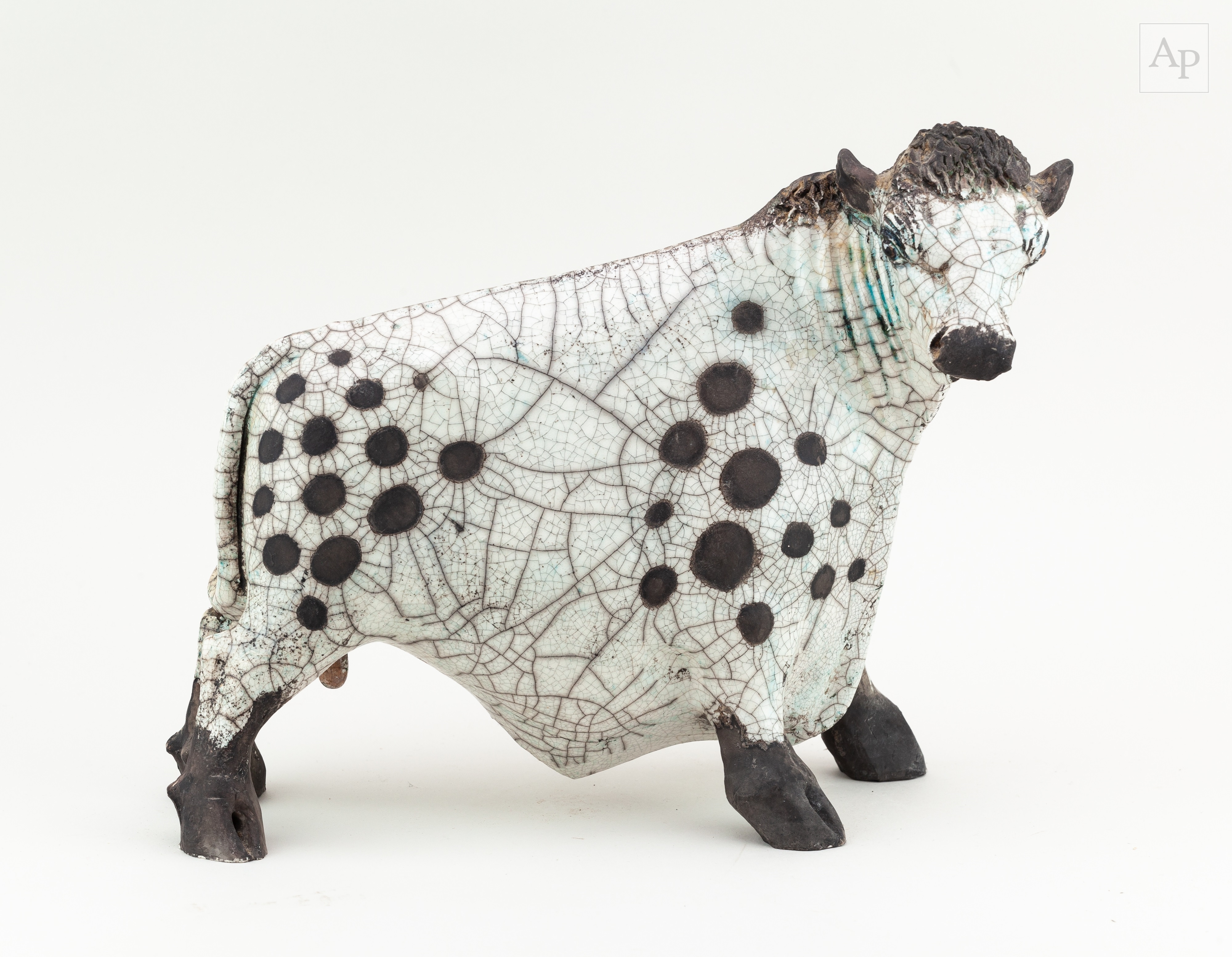 Lawson Rudge | LAWSON RUDGE (born 1936); a stylised raku sculpture of a ...