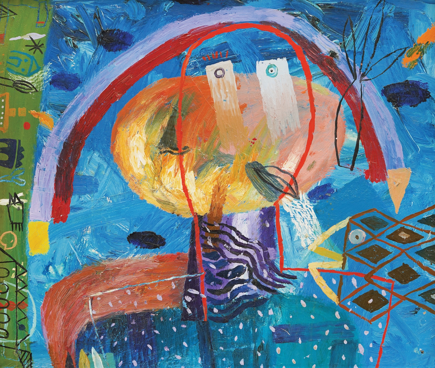 Artwork by Bane Milenkovic, Apstrakcija, Made of oil on board