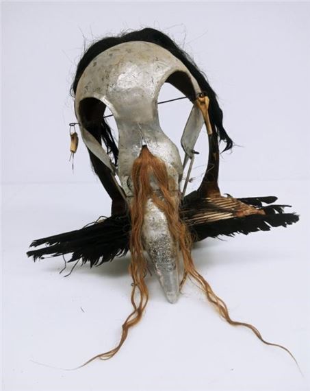 San Grato Outsider Art RAVEN Skelton Mask by San Grato, circa 2007